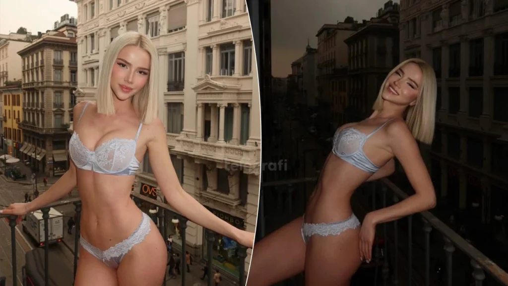 Sara Kolami tërheq vëmendjen nga Milano, teksa modelon në të brendshme