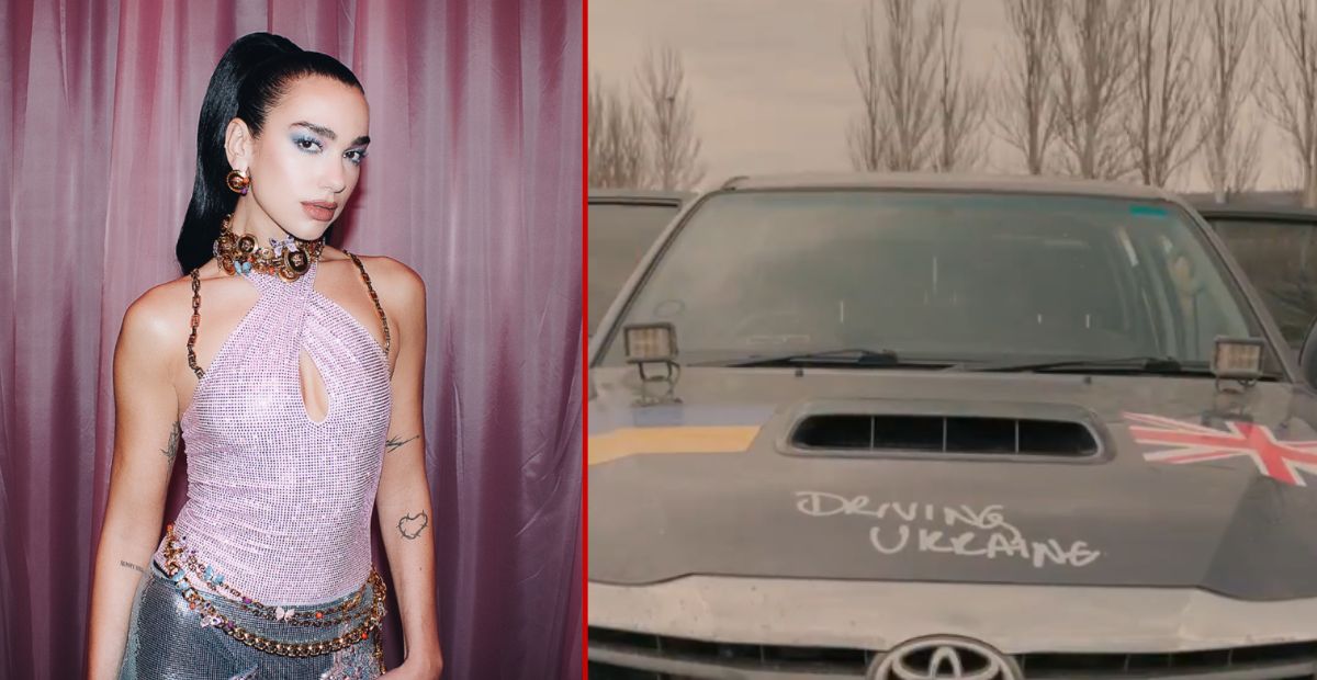 dua-lipa-mbeshtet-mjeket-ukrainas-sigurohet-nje-pickup-per-evakuime-ne-zonen-e-luftes