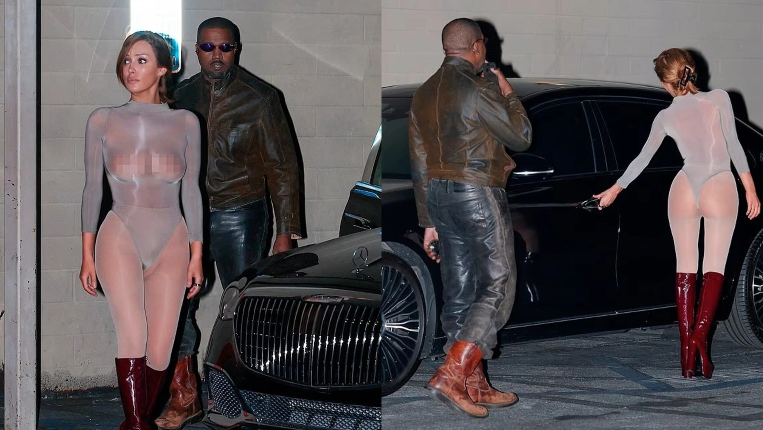 Bianca Censori  thyen  sërish rrjetin  Dalja e saj me veshje transparente pranë Kanye West ndez reagimet 