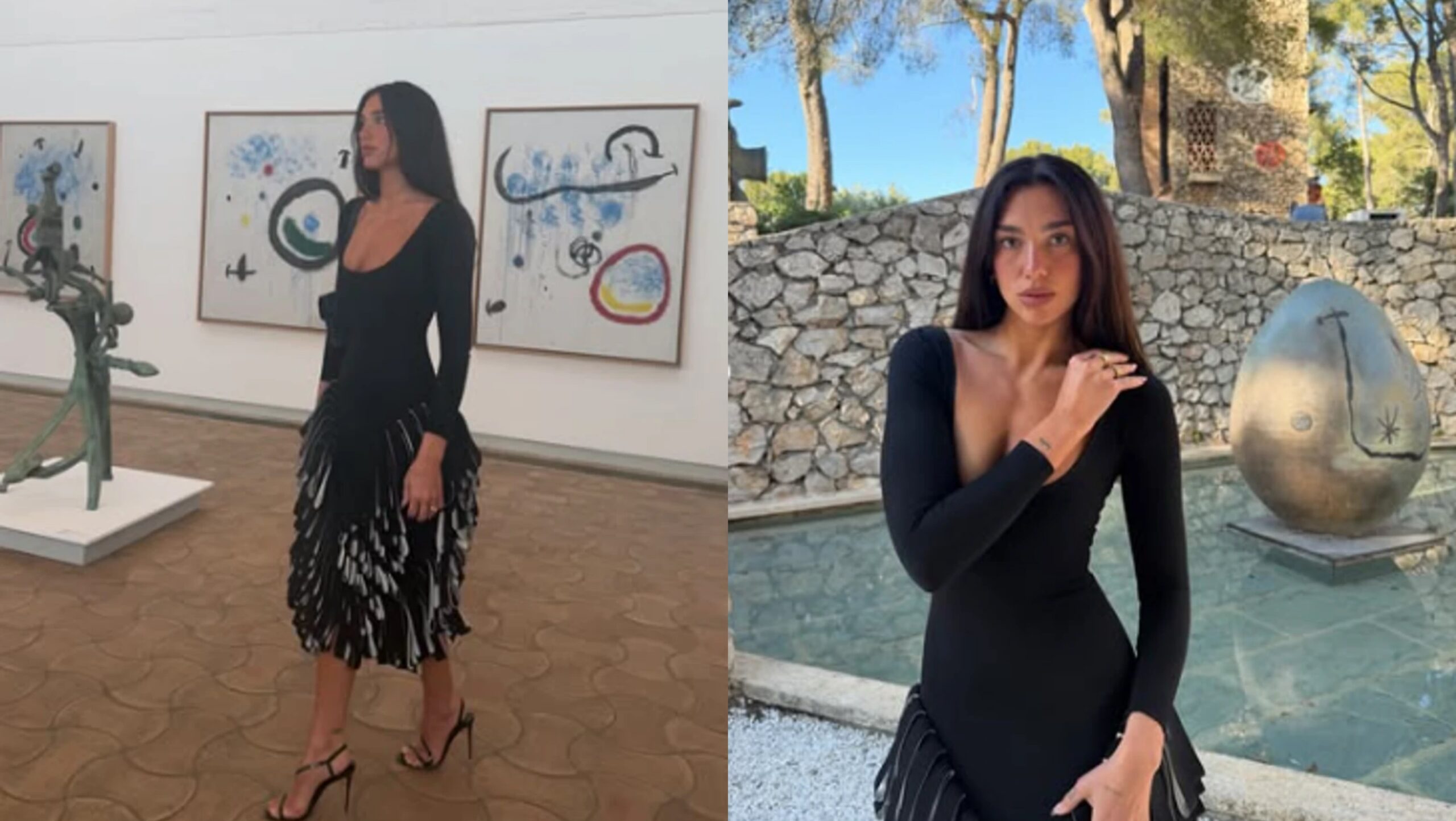 Dua Lipa  pushton  Francën  fansat fokusohen te paraqitja e saj elegante në muzeun prestigjioz 