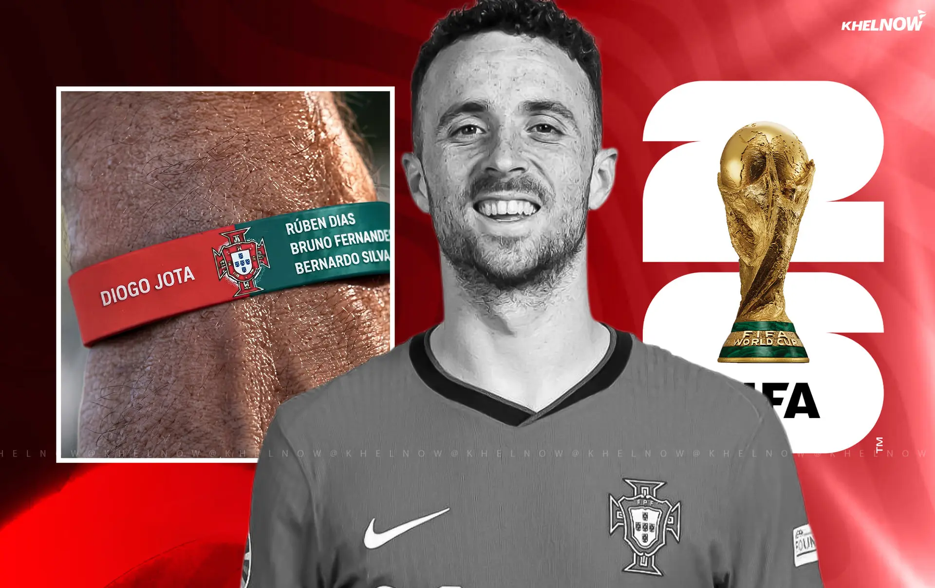 FOTO Portugalia  homazh për Diogo Jotan  të gjithë lojtarë me byzylyk të dedikuar 