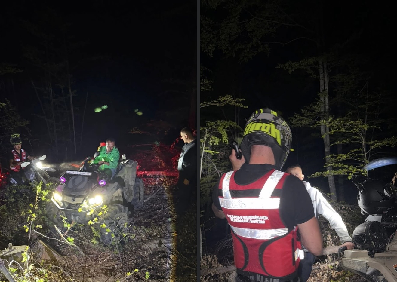 Pas disa orësh kërkimi  gjenden të sigurt dy motoristët e humbur në Jezercë