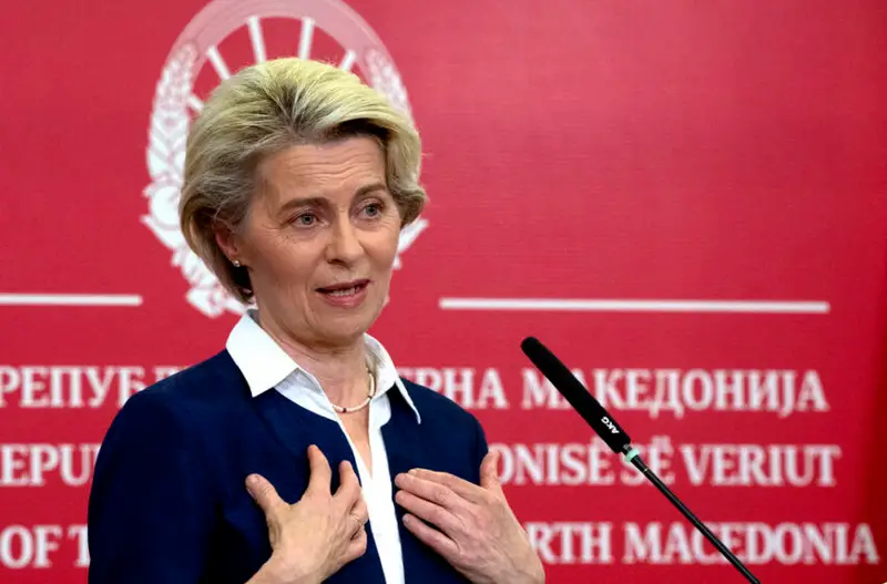 Von der Leyen më 2 tetor në Shkup
