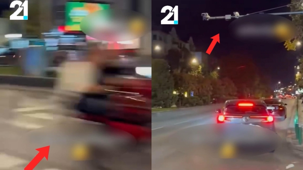 Pa patentë shoferi voziste motoçikletën me një rrotë para kamerave të “Safe City” në Shkup, shoferi do të përballet me kallëzim penal