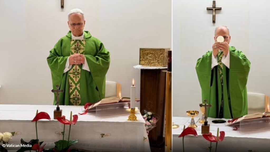 Foto e parë e Papa Leone XIV pas operacionit, shfaqet duke kremtuar Meshën në spitalin ku ndodhet I shtruar…
