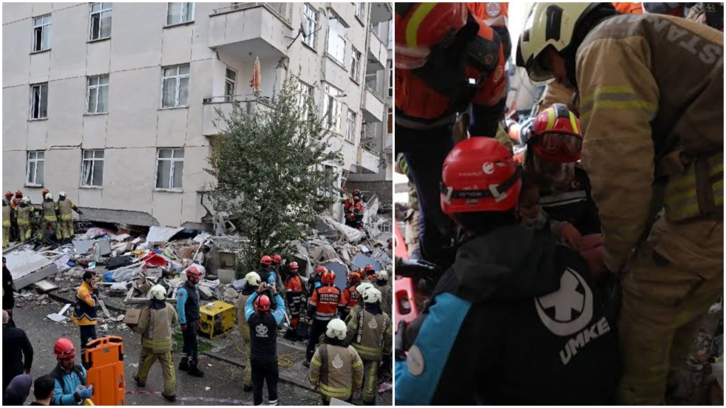Tragjedi në Stamboll, shembet papritur 3 kate të një pallati, 7 persona nën rrënoja, 5 shpëtohen të gjallë – Vizion Plus